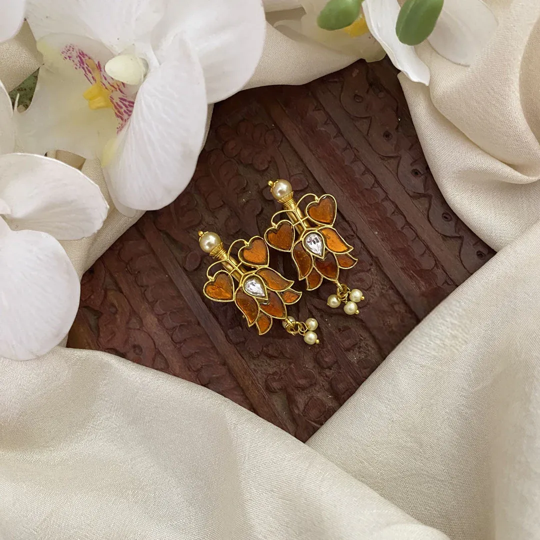 Lotus Maharashtrian Style Press Bugadi - Orange Pearl